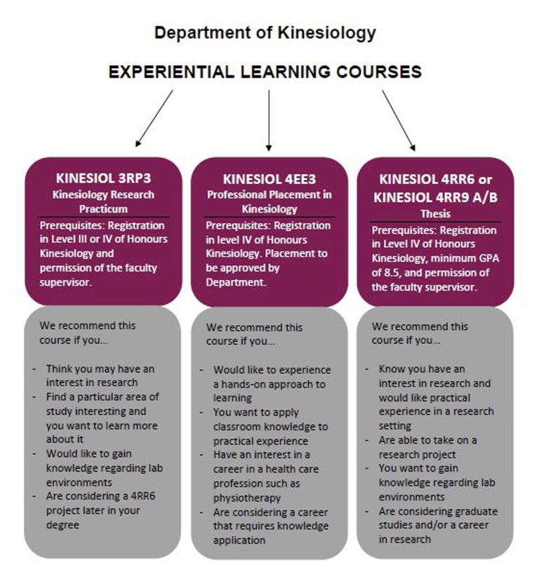 Experiential Learning Courses - Department of Kinesiology - Faculty of ...