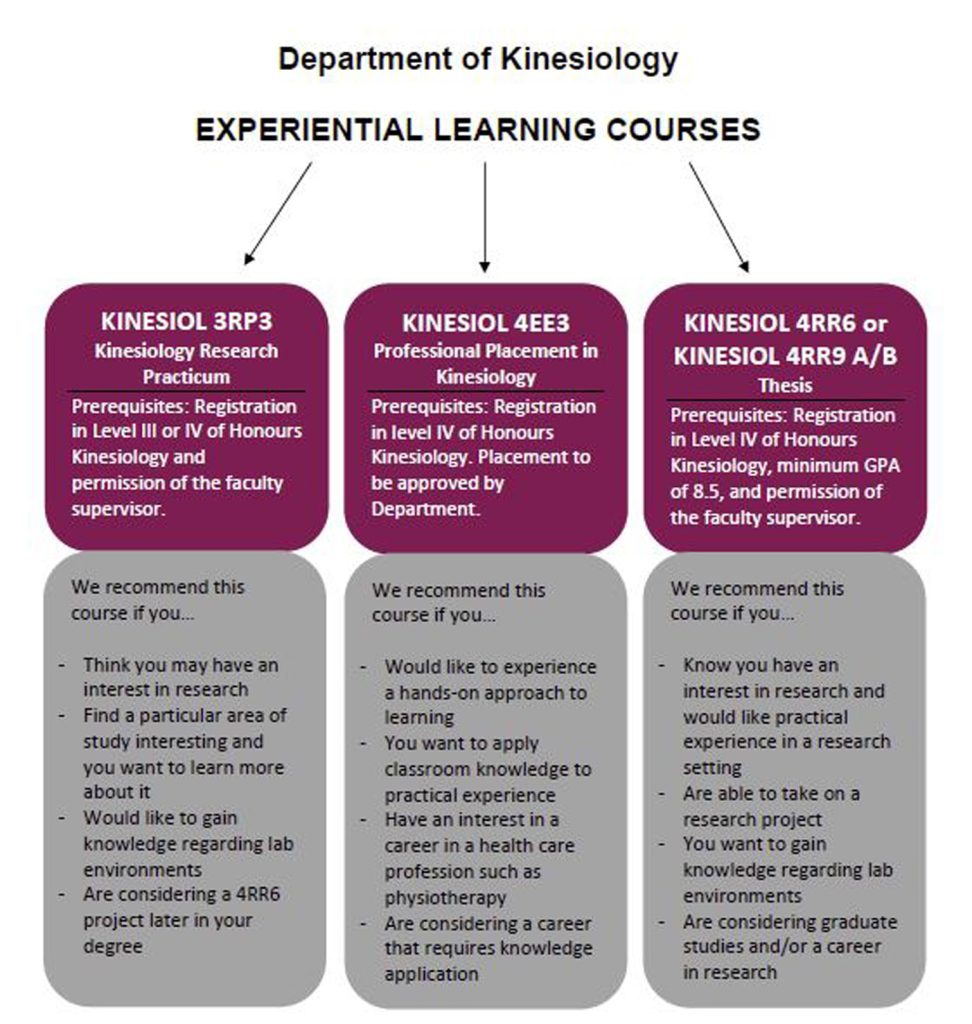 Experiential Learning Courses - Department of Kinesiology - Faculty of ...